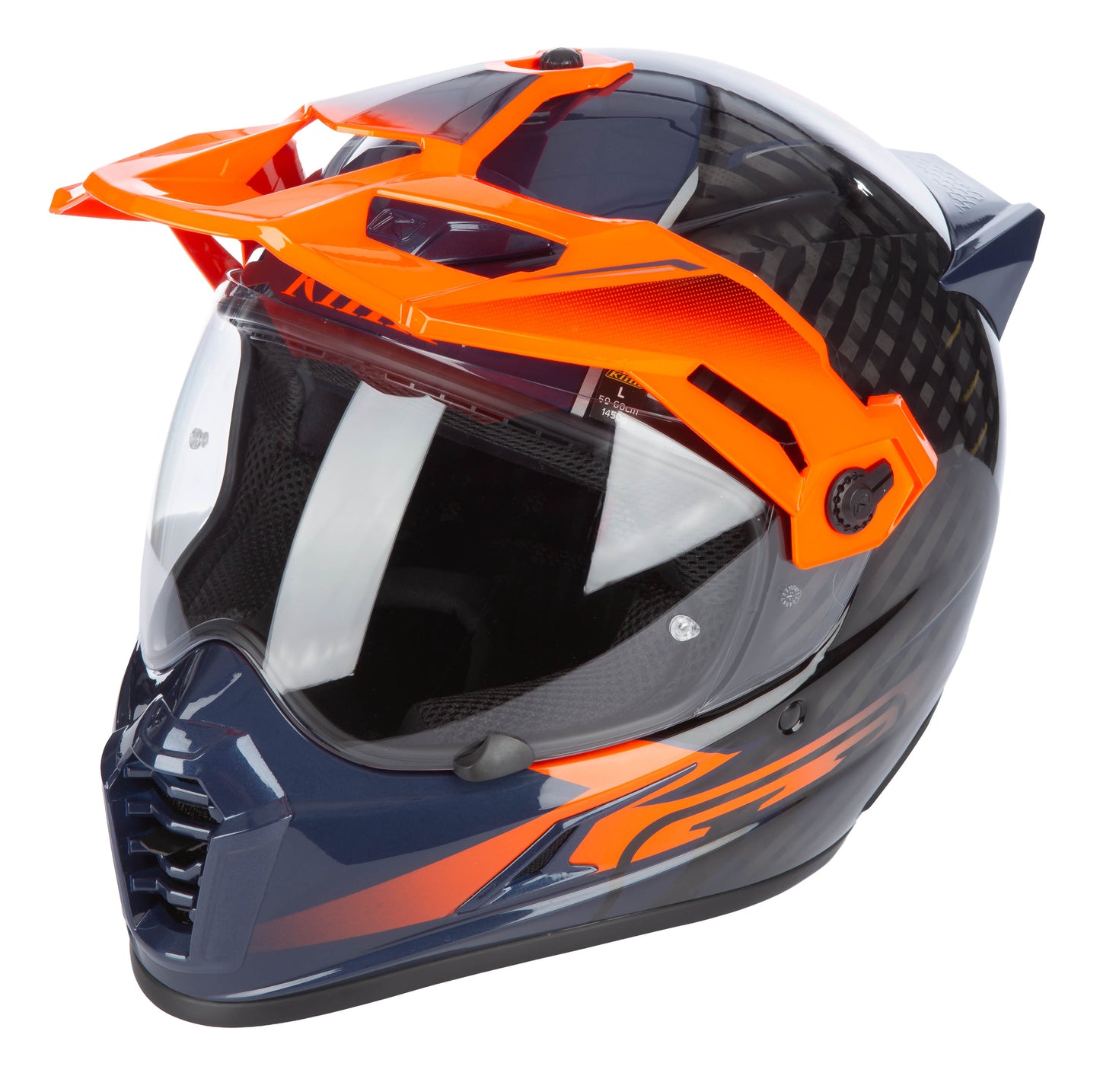 Krios Pro Helmet ECE/DOT Echo Gloss Black - Striking Orange - Petrol